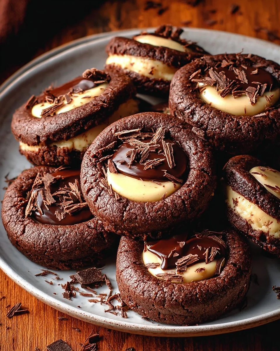 Decadent Chocolate Lava Cookie with Cream Filling served on a plate