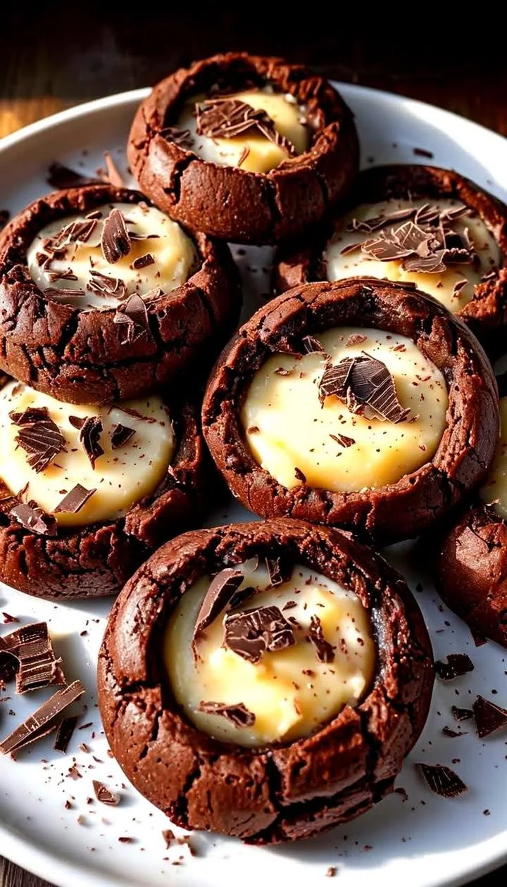 Chocolate Lava Cookie with Cream Filling