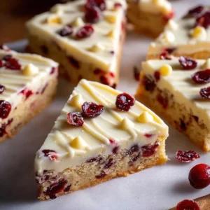 Homemade Starbucks Copycat Cranberry Bliss Bars with cream cheese frosting
