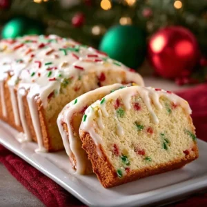 Freshly baked Christmas Bread with festive decorations