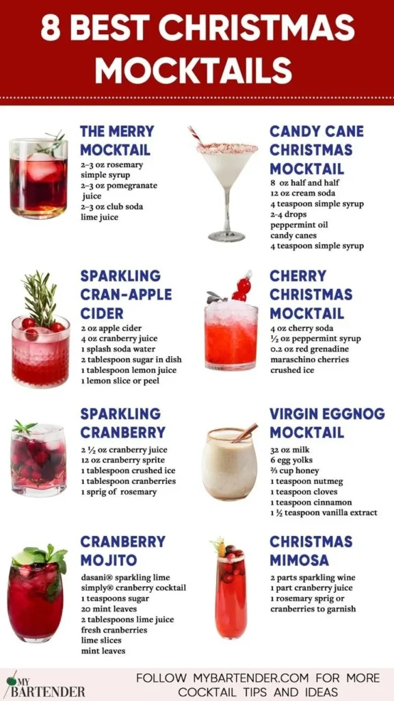 Refreshing Cran-Apple Cider Mocktail made with cranberry and apple juices.