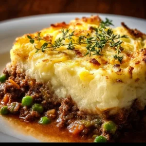 Delicious easy Shepherd's Pie casserole topped with golden brown mash